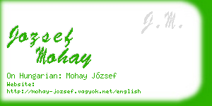 jozsef mohay business card