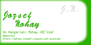 jozsef mohay business card